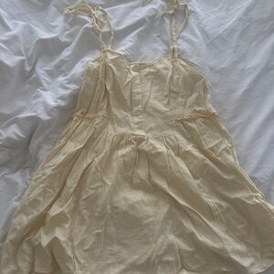 Urban Renewal Butter Yellow Linen Dress